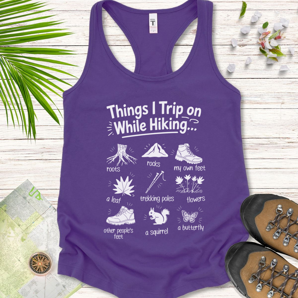Things I Trip On While Hiking Notepad Edition Women's Tank Top